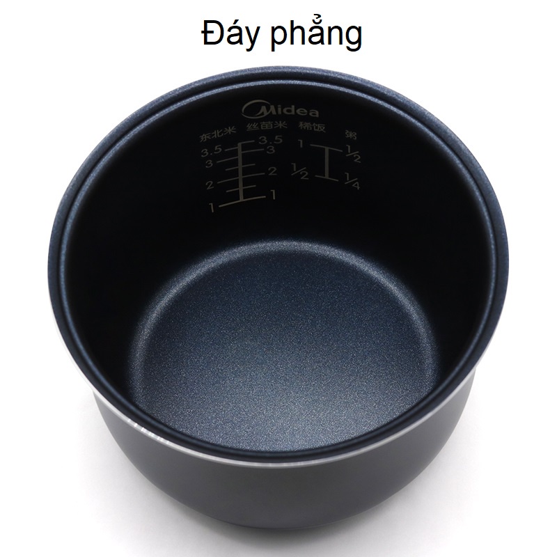 Lòng Nồi Cơm Điện, Ruột Nồi Cơm Điện Chống Dính Midea 0.6L Đáy Tròn, Đáy Phẳng