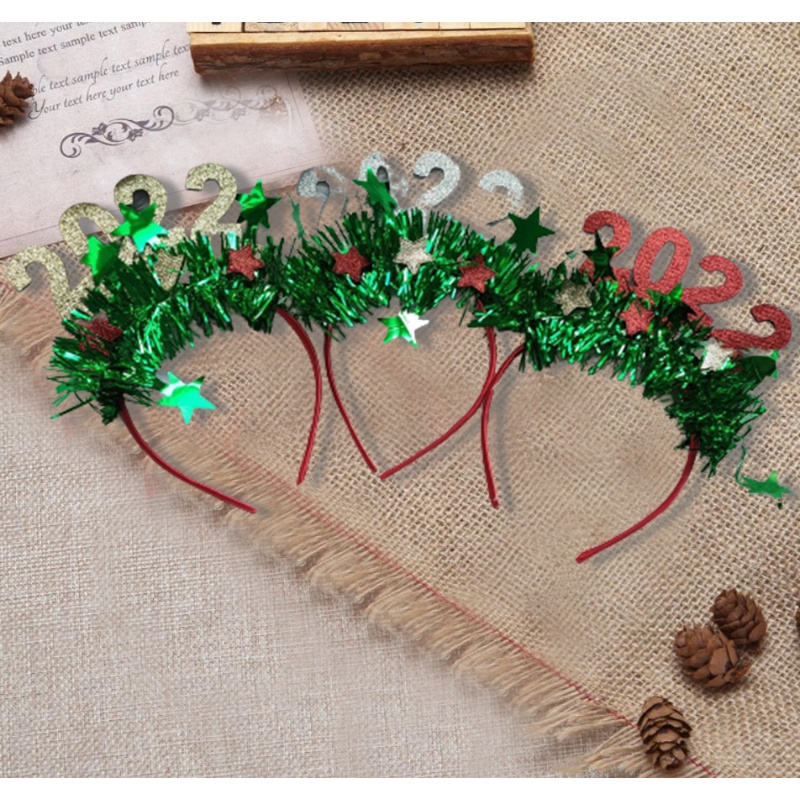 Băng Đô Đính Kim Tuyến Lấp Lánh Mừng Năm Mới 2022