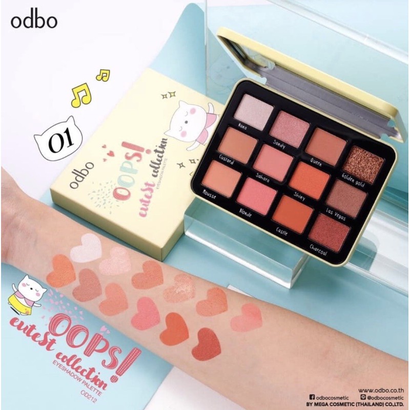 🏳️‍🌈🏳️‍🌈 Phấn Mắt Odbo Oops! Eutest Collection Eyeshadow Palette  OD212 🏳️‍🌈🏳️‍🌈