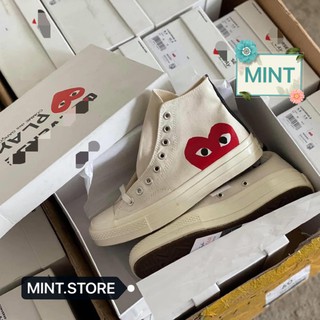 Giày thể thao sneaker tim trắng cao