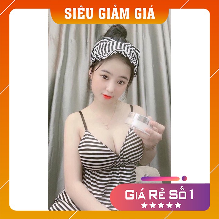 [Ảnh thật tự chụp] Đồ bộ mặc nhà có mút ngực, đồ bộ thun poli co giãn cực êm tặng kèm bịch mắt  giá rẻ