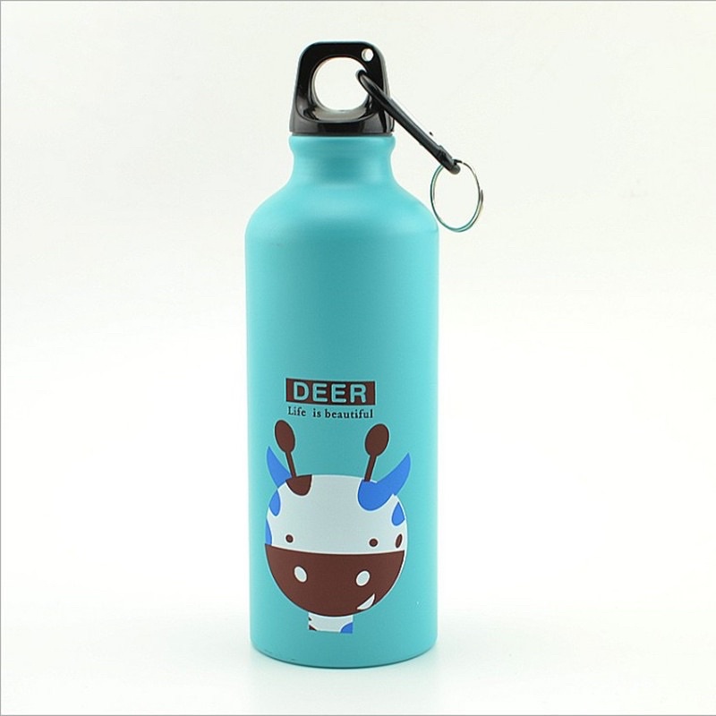 Bình Đựng Nước 500ml Chất Liệu Hợp Kim Nhôm Họa Tiết Hoạt Hình Đáng Yêu