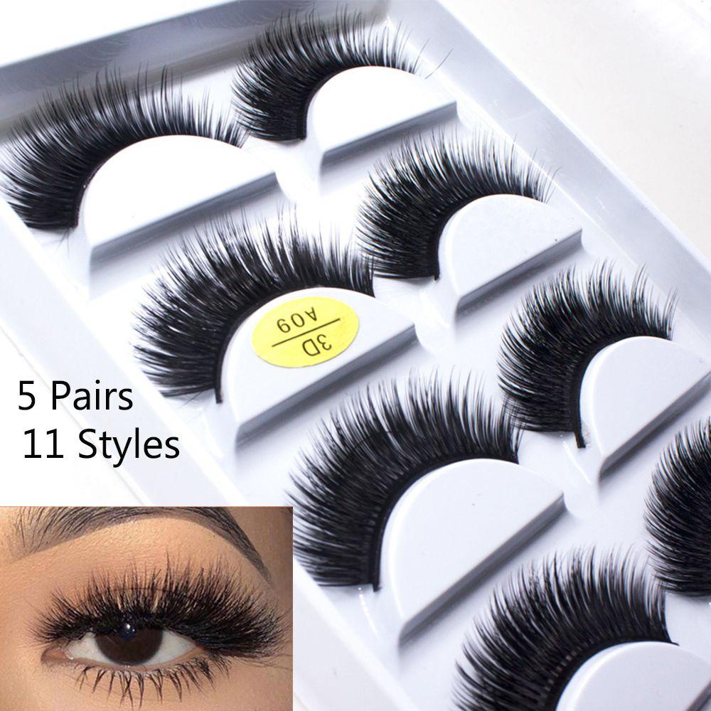 NIUYOU Set 5 Cặp Lông Mi Giả SKONHED Tự Nhiên Không Chứa Chất Nhờn 3D