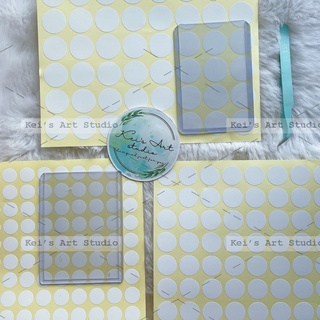 Sticker dot tròn, chấm tròn trắng tô màu trang trí toploader, đánh dấu, ghi chú