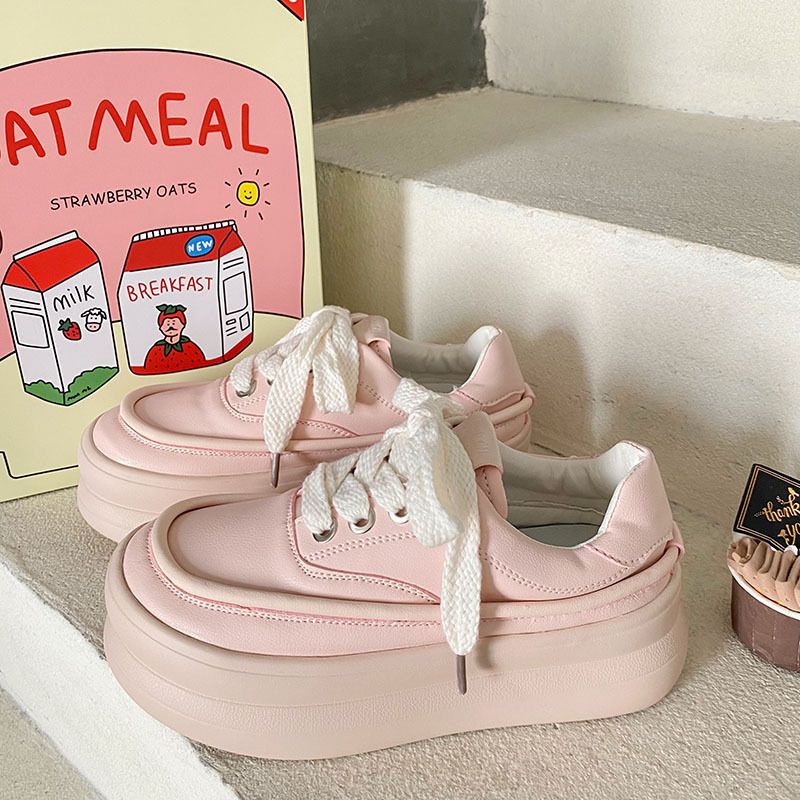 Giày Thể Thao Đế Dày Màu Trắng Dễ Phối Đồ Hợp Thời Trang Cho Nữ