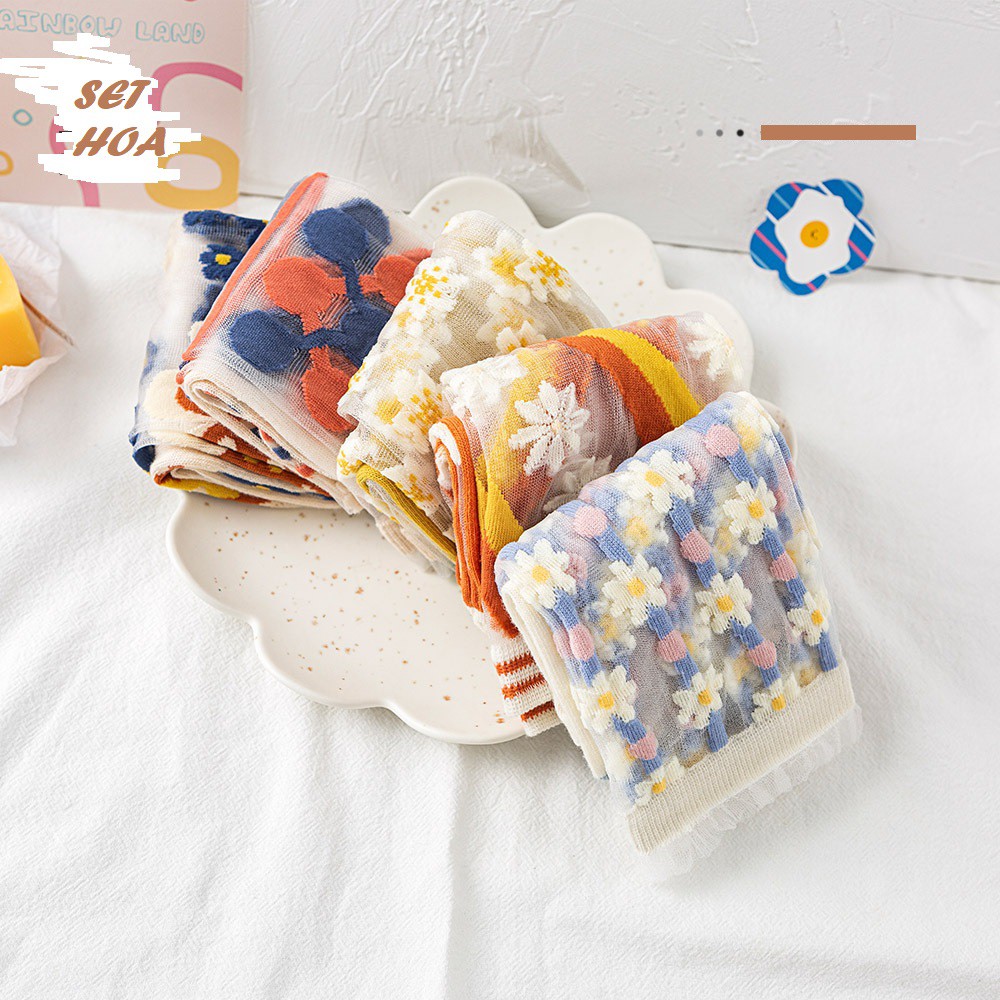 Vớ, TẤT lụa thủy tinh nữ  dễ thương VINTAGE 03