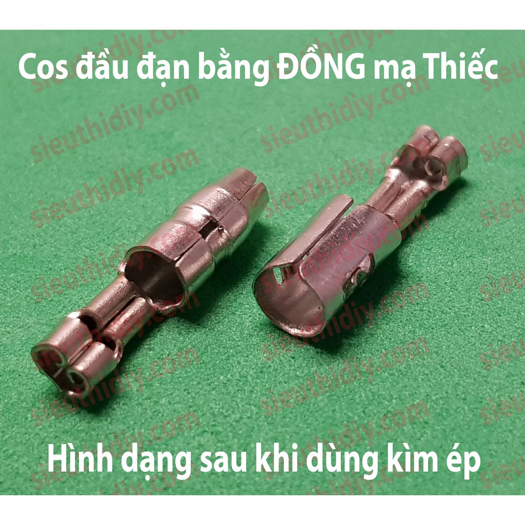 Bộ cốt cos đầu đạn cắm điện xe máy 3.5/4.0/4.5mm ĐỒNG mạ niken