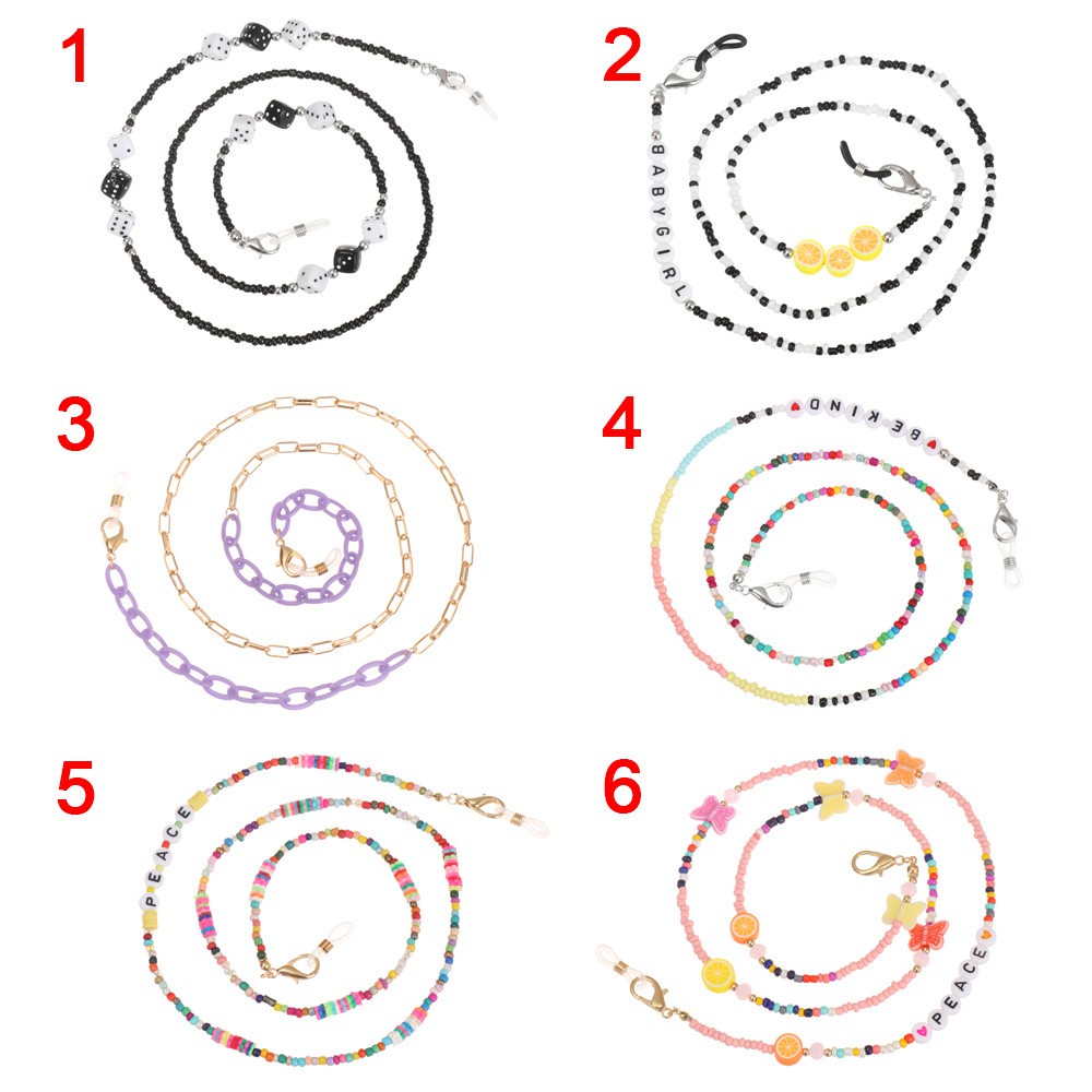 Dây Đeo Giữ Mắt Kính Bằng Acrylic Chống Trượt Thời Trang