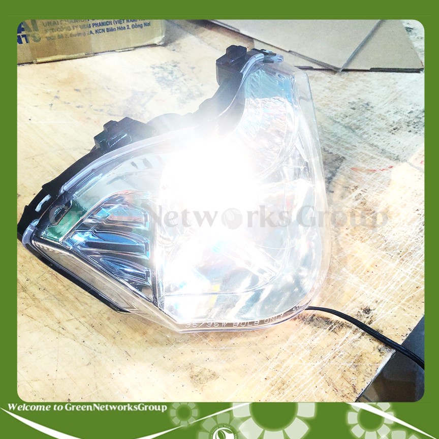 Chóa đèn pha bóng Halogen Exciter 2006 - 2010  Chân H4 hàng hãng Greennetworks