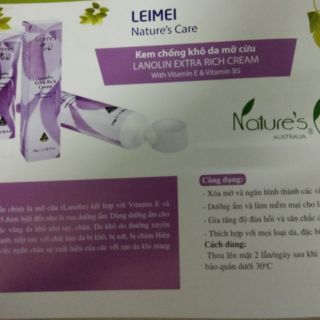LEMEI - Kem chống khô da mỡ cừu