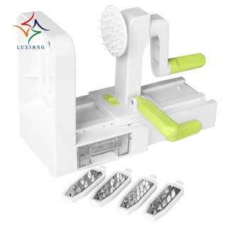 4 Blade Spiralizer Folding Veggie Pasta & Spaghetti Potato Vegetable Spiral Cutter Zucchini Slicer