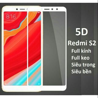 Dán kính cường lực 5D xiaomi Redmi S2 ( Full keo toàn màn hình)