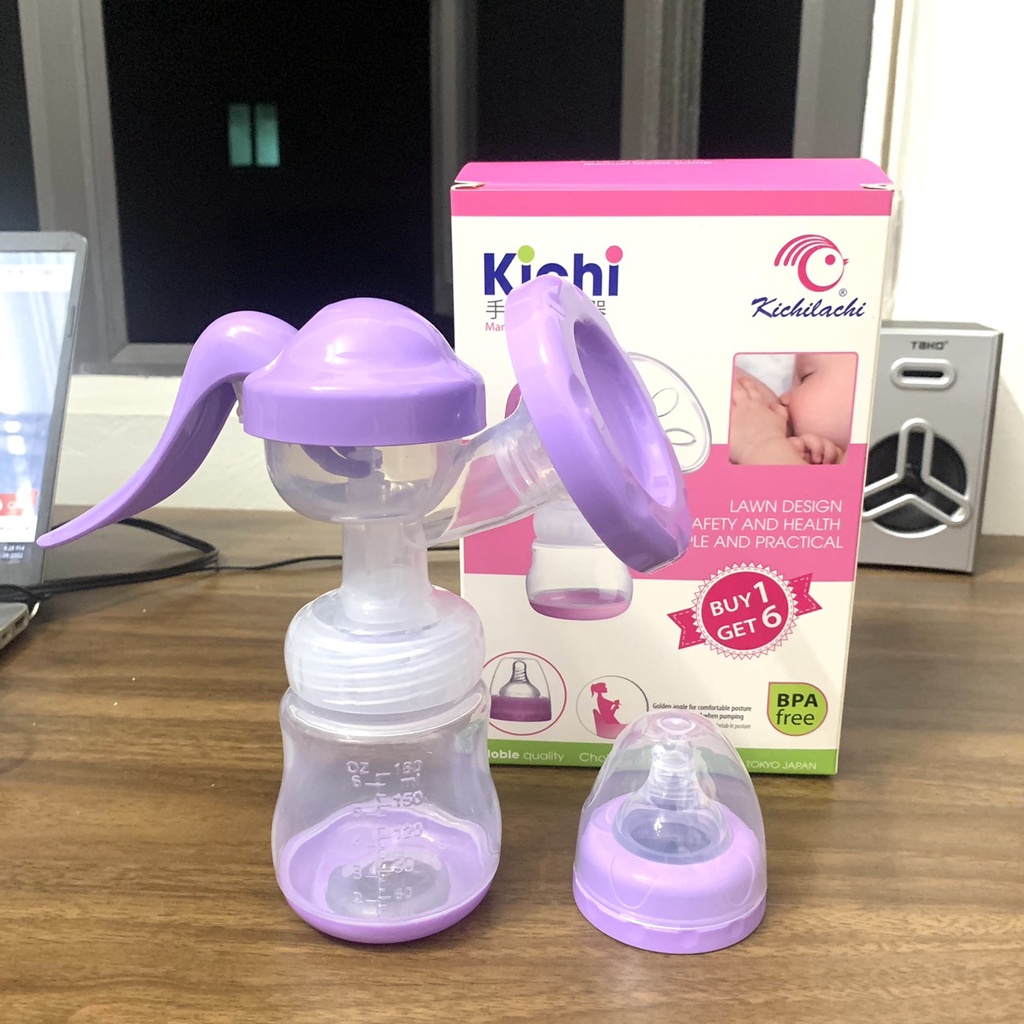 Máy hút sữa cầm tay Kichilachi dung tích 180ml (kèm núm ti)