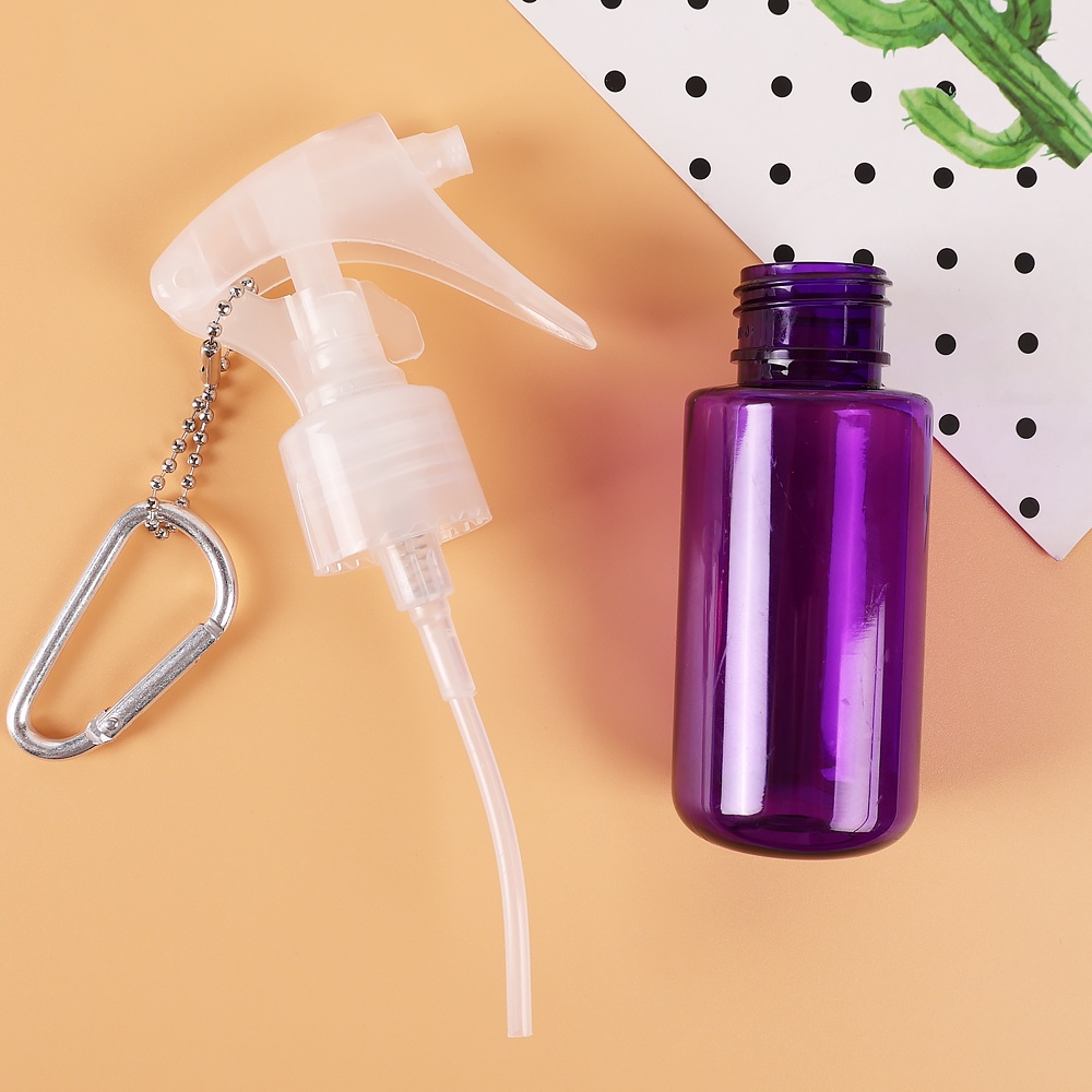 Bình xịt móc khóa cầm tay 60ml / Bình đựng xà phòng cầm tay bằng nhựa trong suốt / Hộp chứa có thể nạp đầy lại Trang điểm phun ẩm