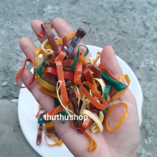 500g Thun cột tóc màu mới bản to (KT: 0.4×3cm)