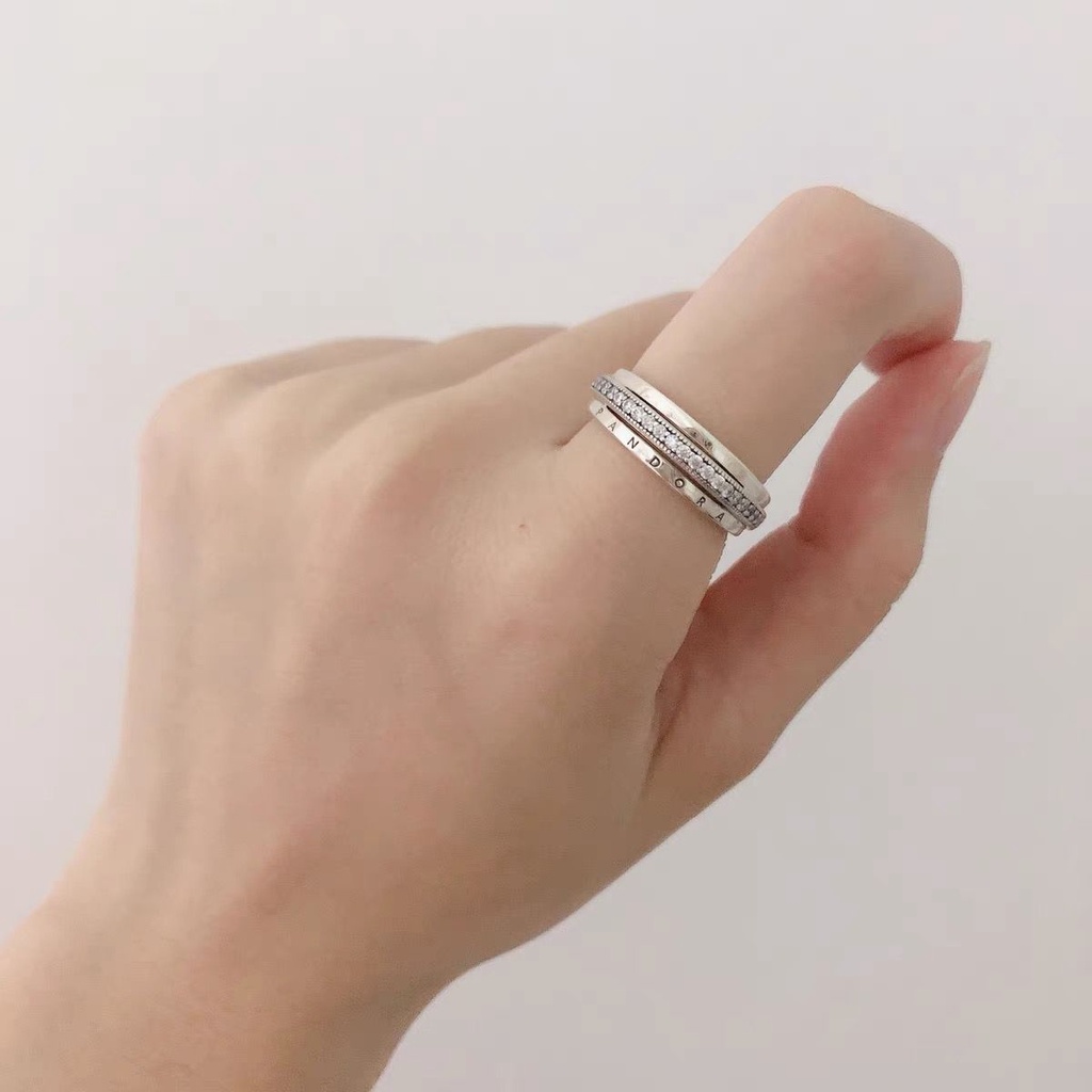 Nhẫn Đính Hôn Bạc 925 Đính Đá Cz Pandora