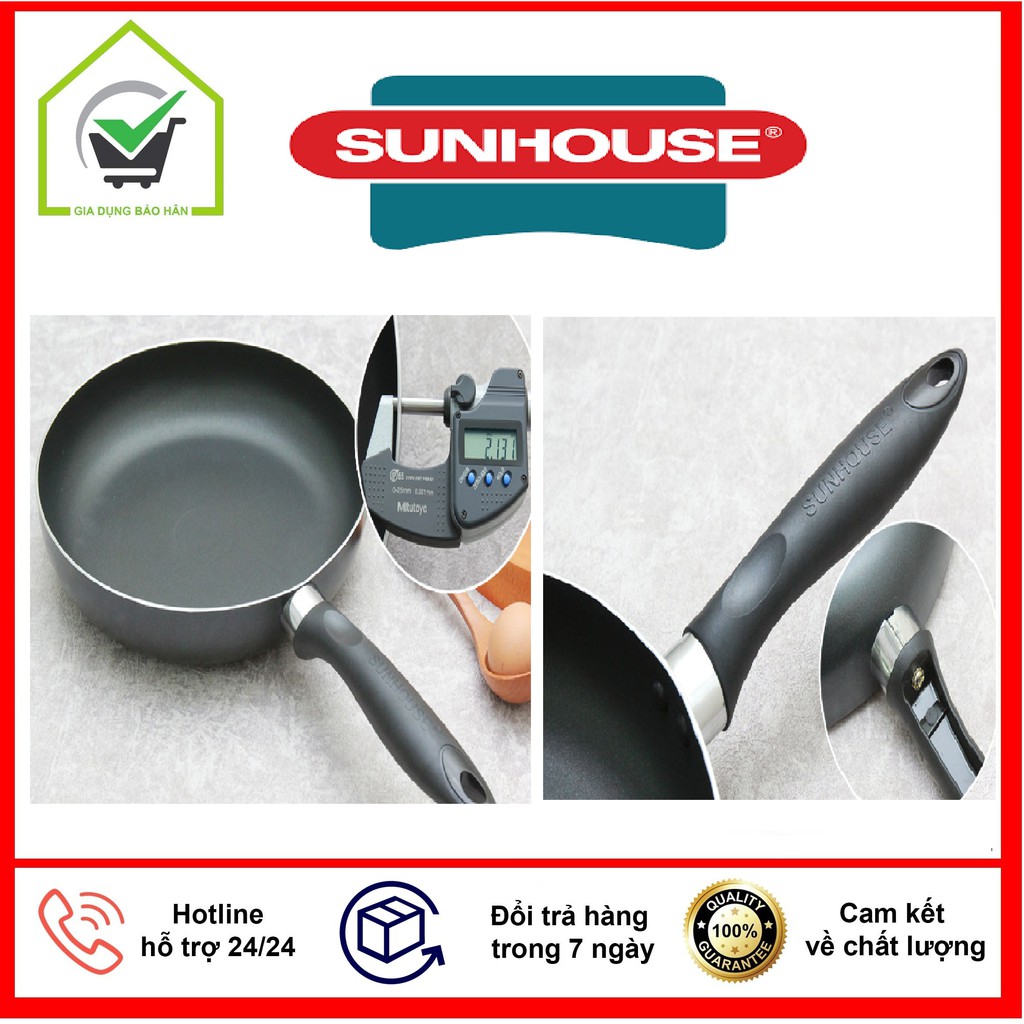 [HÀNG CHÍNH HÃNG] Chảo chống dính cao cấp sunhouse 20-30cm