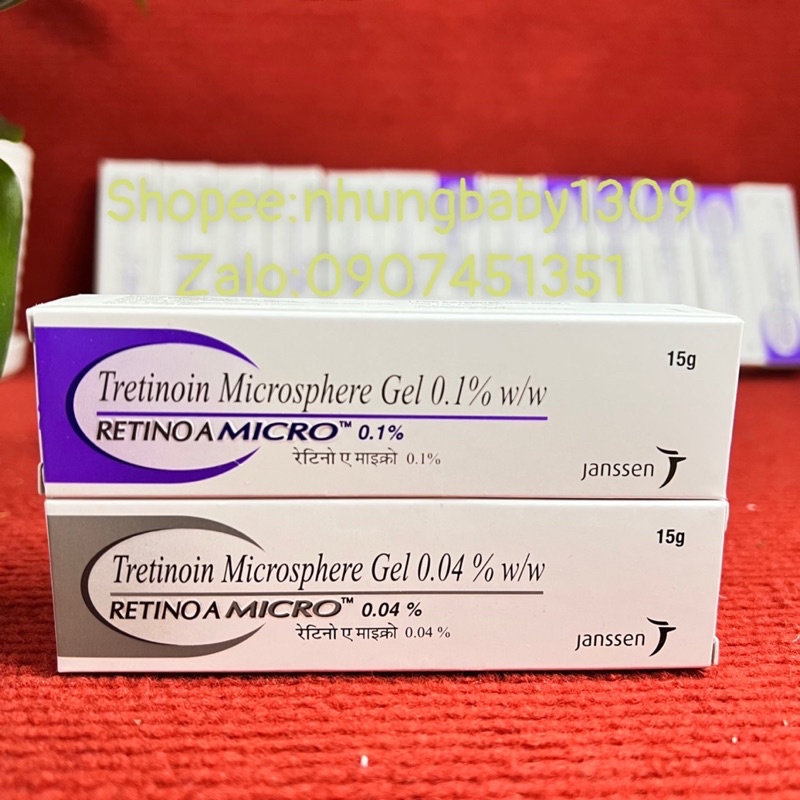 Tretinoin Microsphere Gel 0.1% loại bỏ mụn, chống lão hoá da