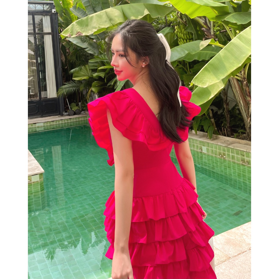 Đầm bèo hồng trendy Her Muse Dress - C’MEE