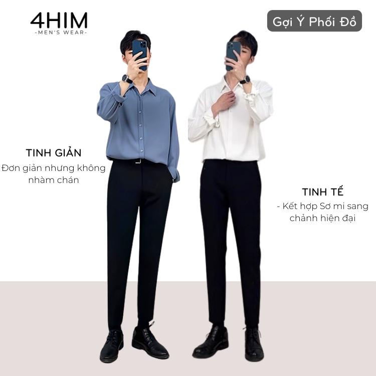 Quần tây nam Hàn Quốc dáng đứng , quần tây nam dáng slimfit năng động trẻ trung thương hiệu 4HIM