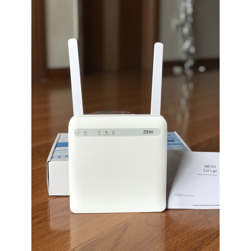 Bộ phát wifi 4g zte mf253s hỗ trợ 32 user có cổng lan,cục phát wifi từ sim 4g tặng kèm 2 ăng ten,vds shop