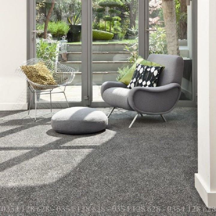 Thảm nỉ trang trí - Thảm trải sàn màu xám KT : 2m x 0.5m