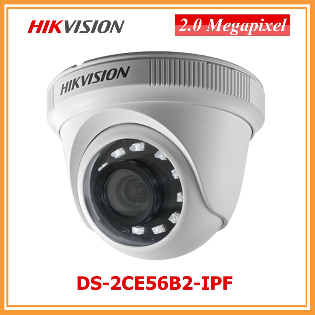 Camera HDTVI Dome 2MP Full HD HIKVISION DS-2CE56B2-IPF