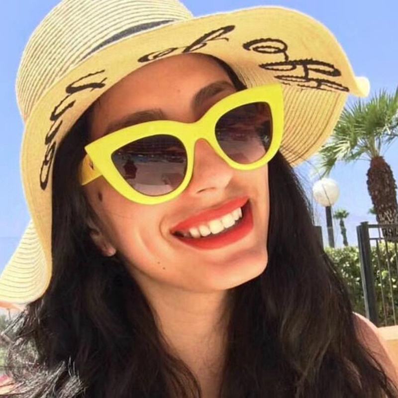 Kính mát gọng mắt mèo phong cách Âu Mỹ thời trang cho nam nữ