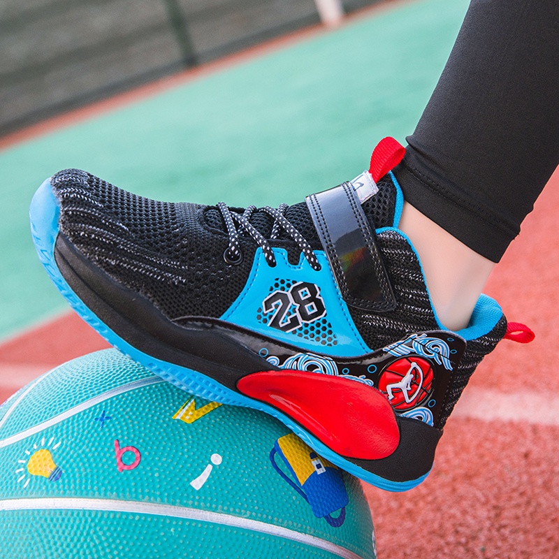 Giày Thể Thao Chơi Bóng Rổ Chuyên Nghiệp Thiết Kế Thoáng Khí Phong Cách Mới Cho Bé Trai 2022