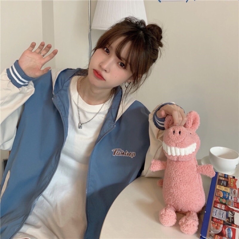 Phiên bản mùa thu Hàn Quốc 2021 mới áo khoác nỉ có mũ trùm đầu dài tay rộng rãi | BigBuy360 - bigbuy360.vn