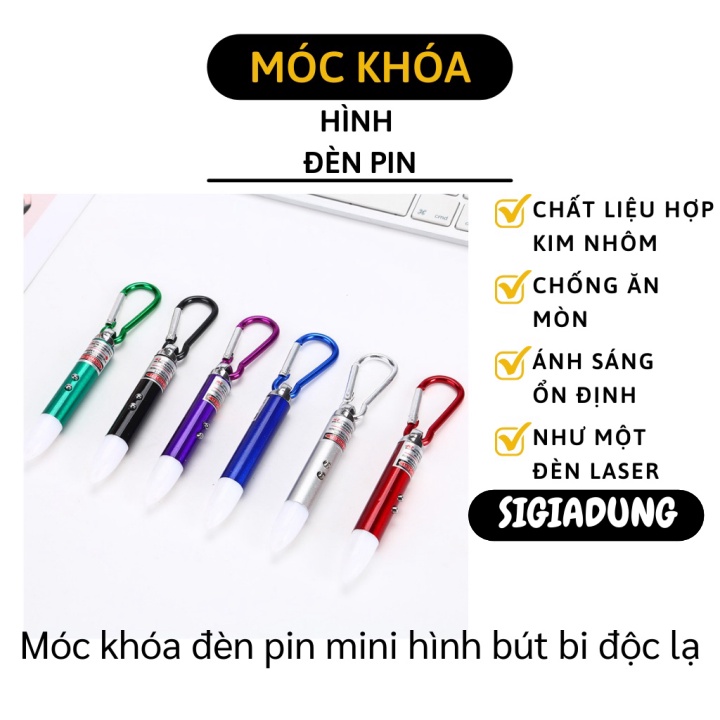 GIÁ SỈ Móc khóa đèn pin mini hình bút bi, chống ăn mòn, bền đẹp. 8903