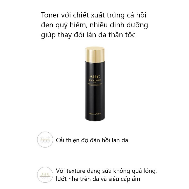 Set Dưỡng Da AHC Trứng Cá Hồi Đen Black Caviar Special 5 món