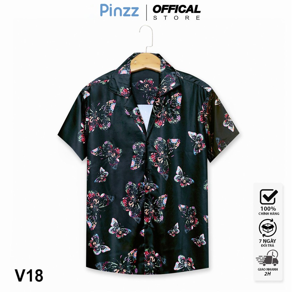Áo sơ mi họa tiết nam nữ cổ vest hàng xịn, form rộng unisex chất vải cao cấp thoáng mát V-18 | BigBuy360 - bigbuy360.vn
