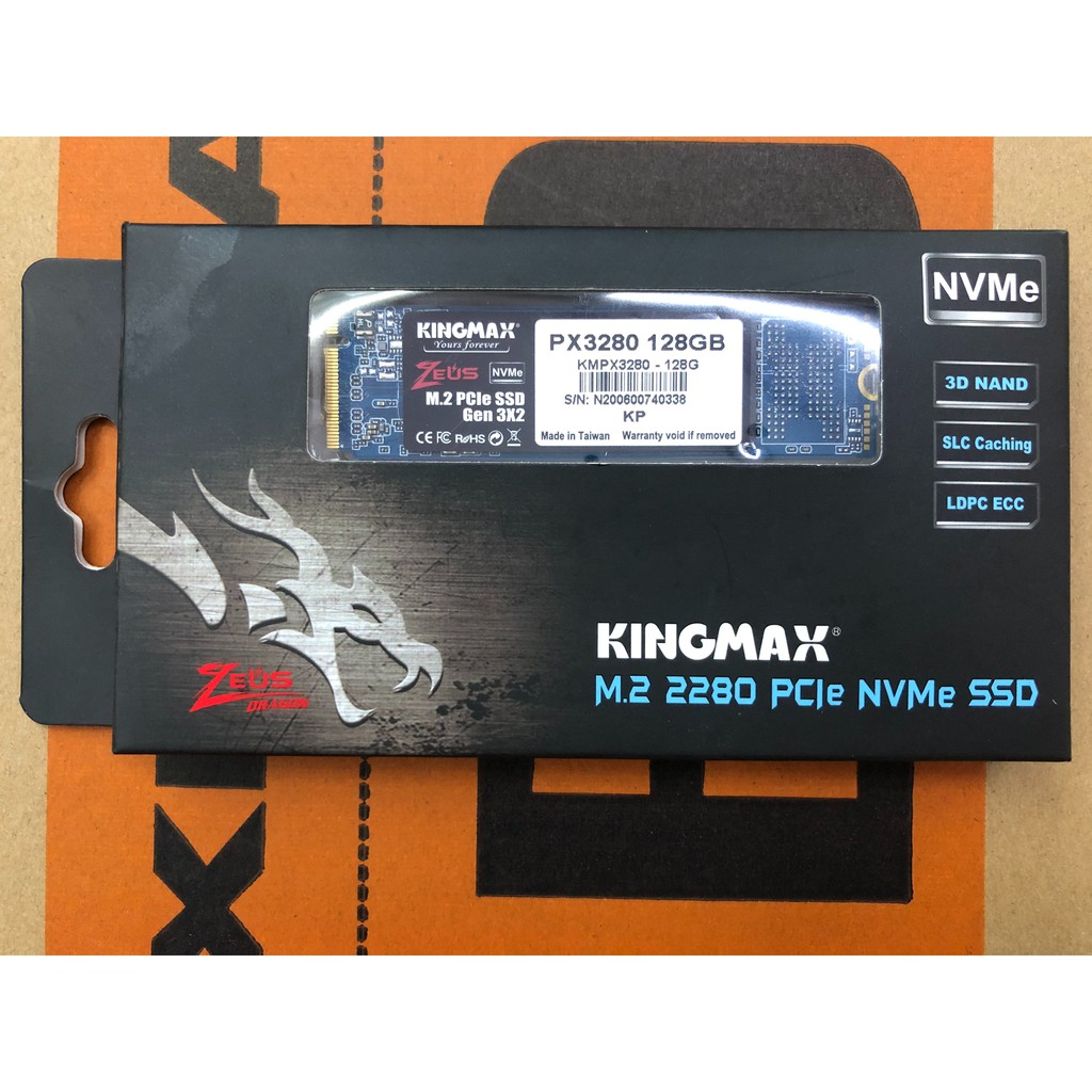 Ổ cứng SSD Kingmax Zeus PX3280 128GB M.2 2280 PCIe NVMe Gen