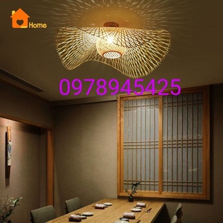 Đèn tre chao đèn mây tre đèn thả mây tre -xưởng đèn mây tre mã 099
