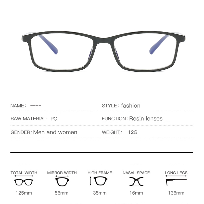 Mắt Kính Gọng Vuông Chống Ánh Sáng Xanh Bảo Vệ Mắt Cho Nam Và Nữ | BigBuy360 - bigbuy360.vn