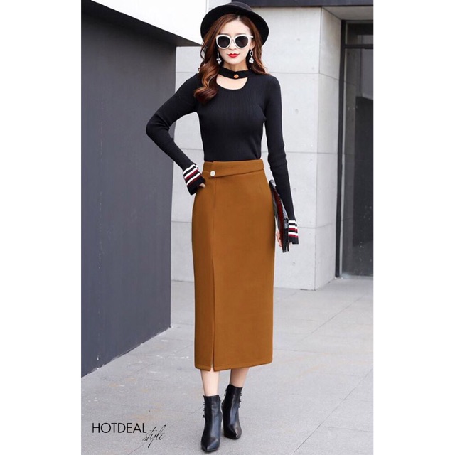 Chân váy bút chì xẻ tà sang chảnh | BigBuy360 - bigbuy360.vn