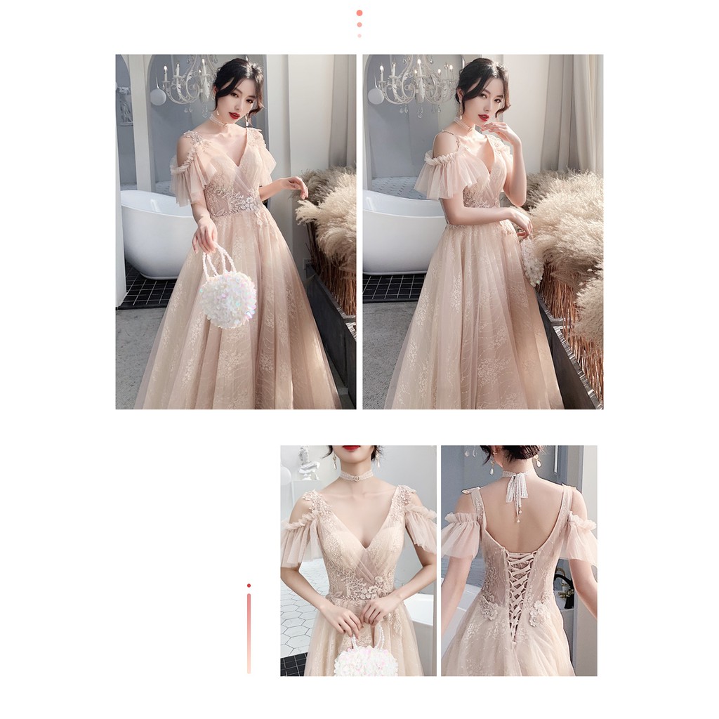 Váy đầm CAO CẤP phù dâu cưới hỏi dự tiệc size XS-2XL bigsize wedding-event dress LT1377