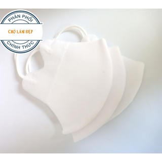 Khẩu Trang Vải Kháng khuẩn 02 lớp – Chất Liệu Vải Không Dệt Dùng Trong Y Tế - Combo 10 Cái màu trắng
