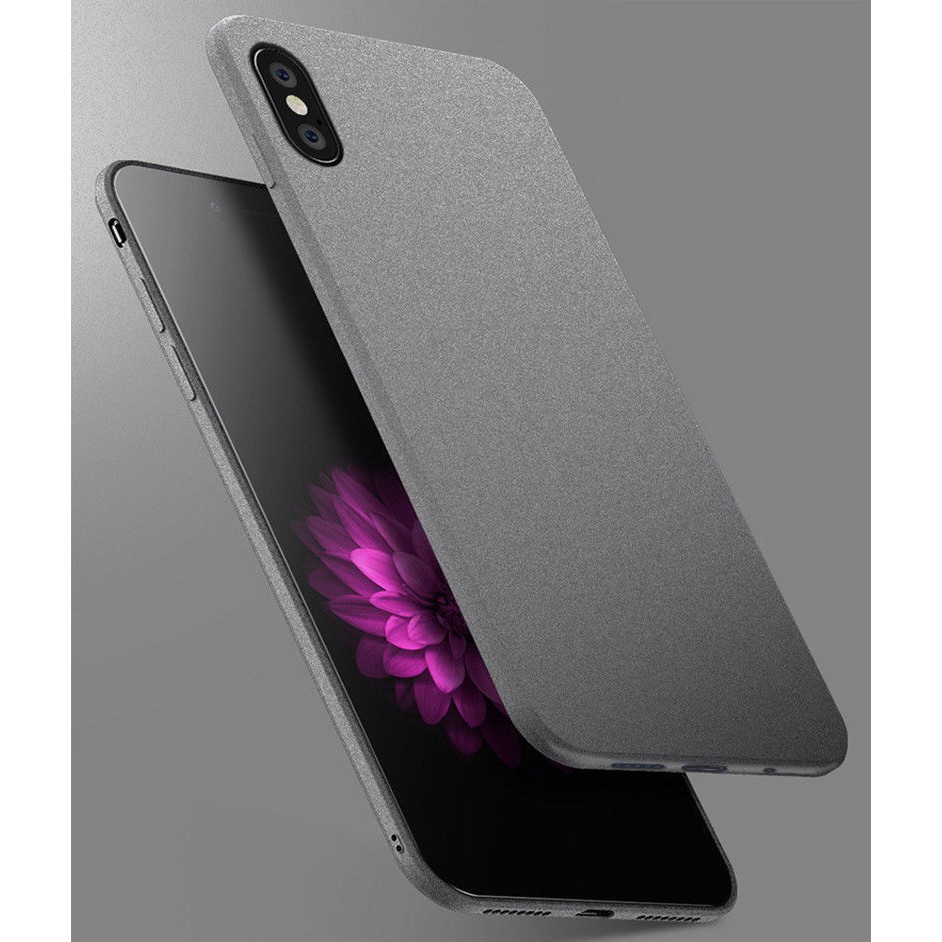 Ốp lưng Slim Sandstone Matte Soft Silicone Vỏ chống sốc cho iphone 6 6s 7 8 plus X XR XS MAX