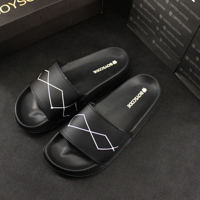 Dép Xỏ Ngón In Mã Vạch Màu Đen Size 38 Thời Trang Cho Nam Và Nữ