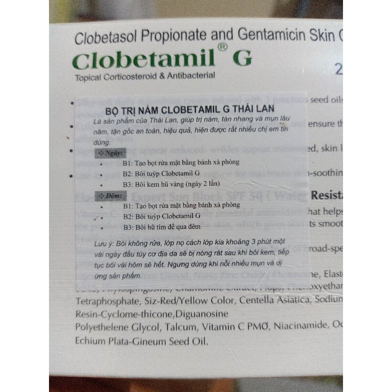 [ KHÔNG KHỎI HOÀN TIỀN ] Kem mụn,nám cao cấp Clobetamilg thái lan chính hãng ( KEM NGỌC TRAI )