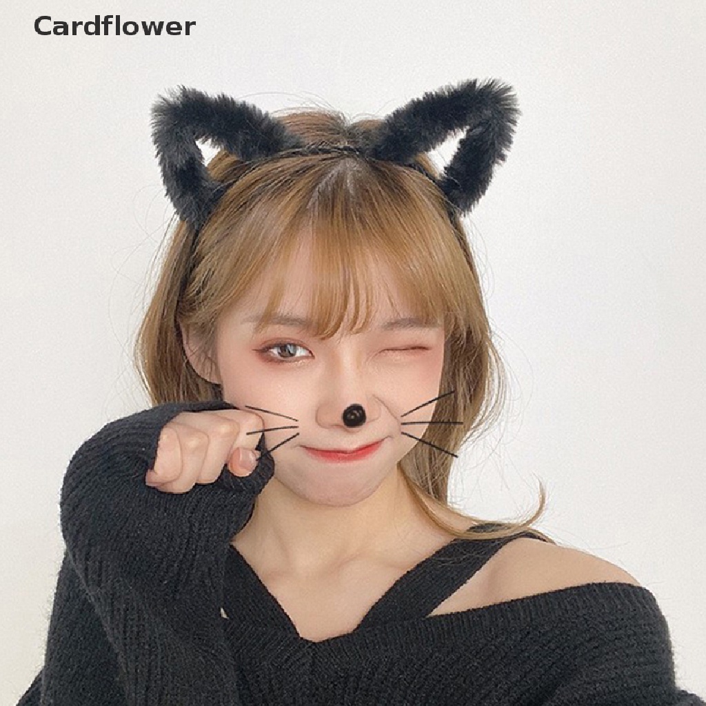 &lt; Cardflower &gt; Cài Tóc Tai Mèo Lông Nhung Dễ Thương Có Chuông Ins Dành Cho Bạn Nữ Đang Giảm Giá
