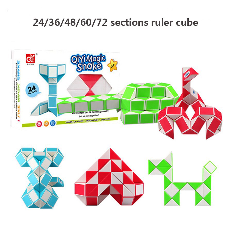 Rubik Biến Thể Rubik Snake Qiyi Twist Puzzle Cao Cấp ( 24/36/48/60/72 Đoạn Rubik hình khối tư duy)
