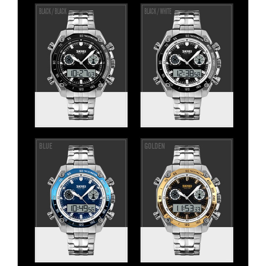 SKMEI 1204 sports style men's watch dual-screen backlit waterproof