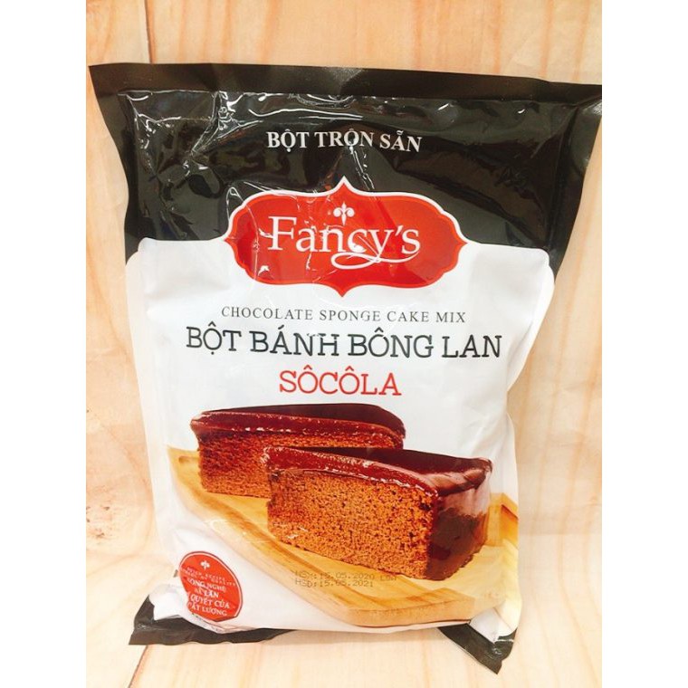 Bột bánh bông lan Ổ Sôcôla Fancy's gói 1Kg Bột trộn bông lan mịn và thơm thích hợp làm các ổ bánh bông lan thơm ngon