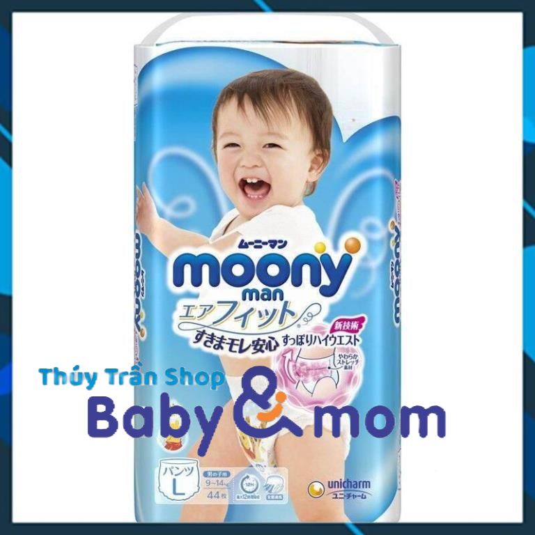 Bỉm dán/ quần Moony Xanh Tiêu Chuẩn- Đủ size Nb90/S84/M64/L54/XL38