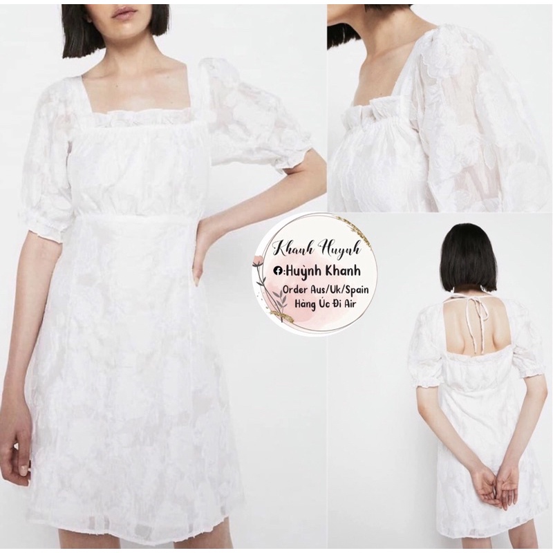 Warehouse Anh - Đầm Floral Trắng auth sz S
