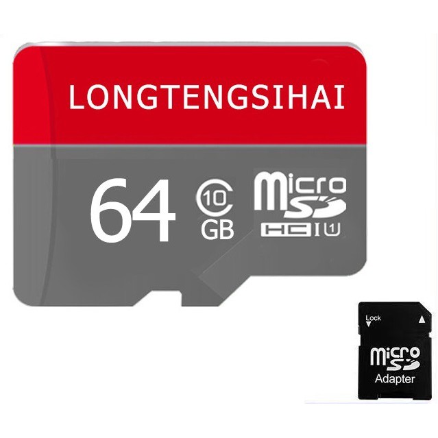 Thẻ Nhớ Micro SD 32G 64G 128G Tốc Độ Cao 98M/S Longtengsihai - Xuất Xứ Đài Loan ( Tặng Kèm Adapter )