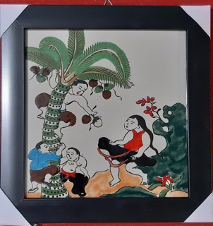 Tranh đông hồ trên sứ